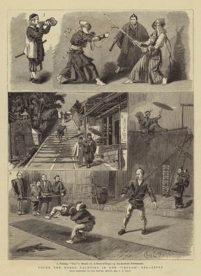 Wereldreis zeilen in de Ceylon, XXI, Japan door Charles Edwin Fripp